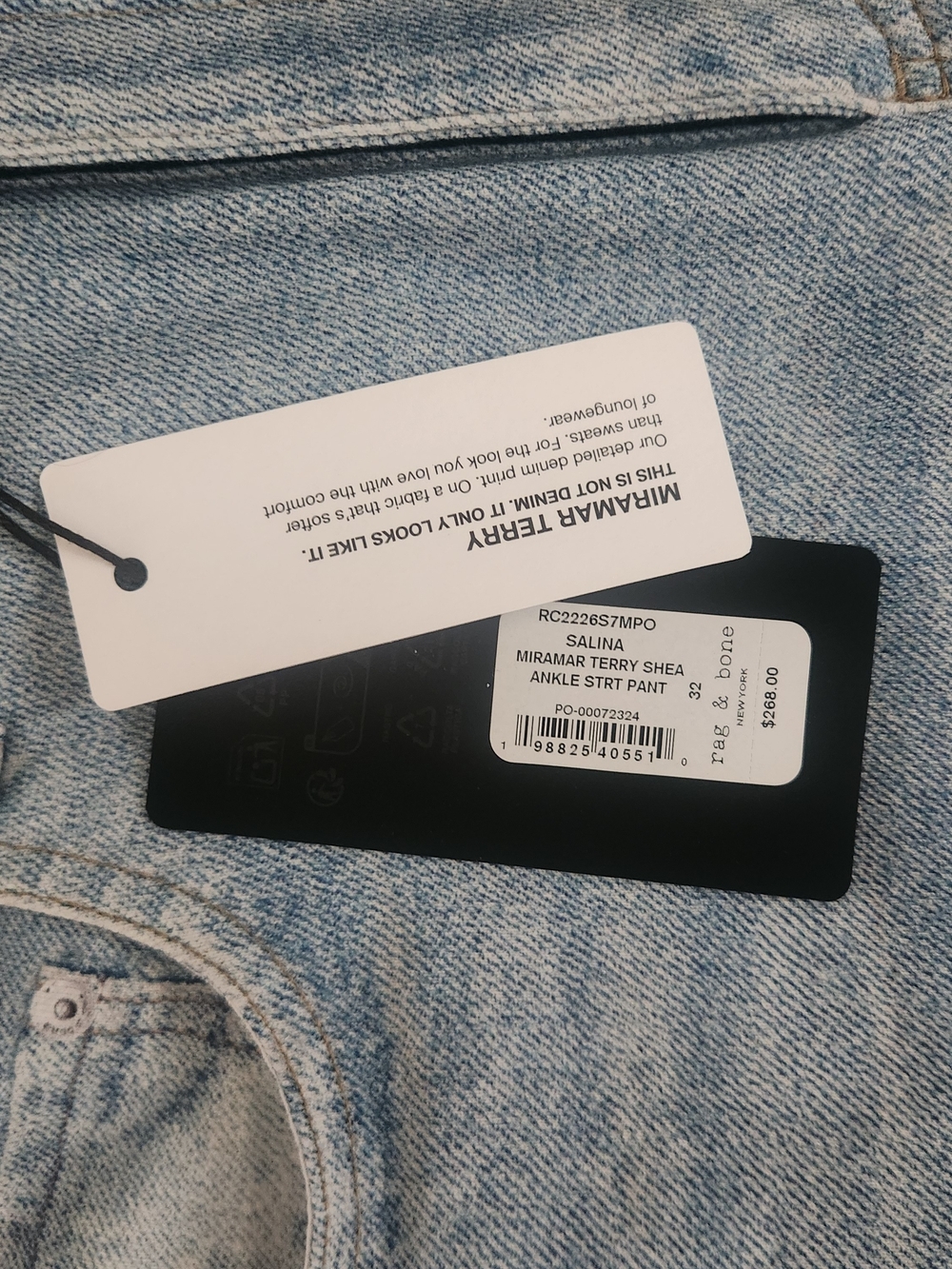 rag & bone Light Blue Sweatpant Jeans - Picture 9 of 11